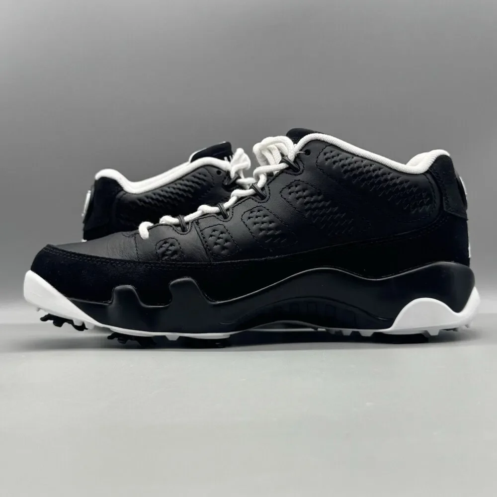 Air Jordan 9 Low “Barons” Golf Shoes Black White FN6930-001 Men's Size 8 NEW